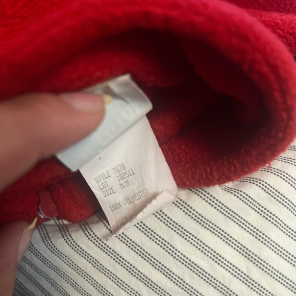 Red fleece zip up jacket - Picture 4 of 4